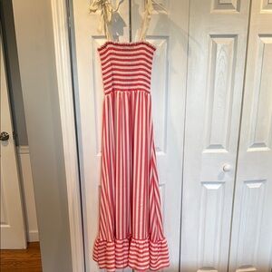 Summersalt Red and White Striped Maxi Dress